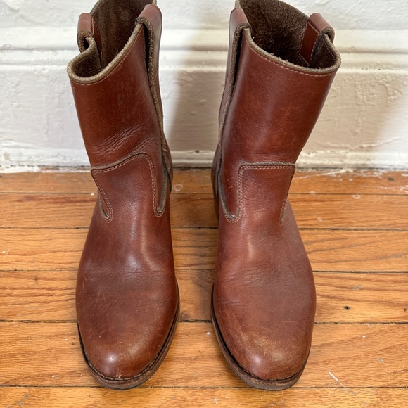 Great tan leather riding boots La Gardiane size 7.5 medium high - Picture 11 of 13